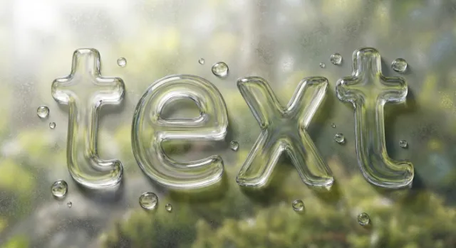 Abstract liquid typesetting font