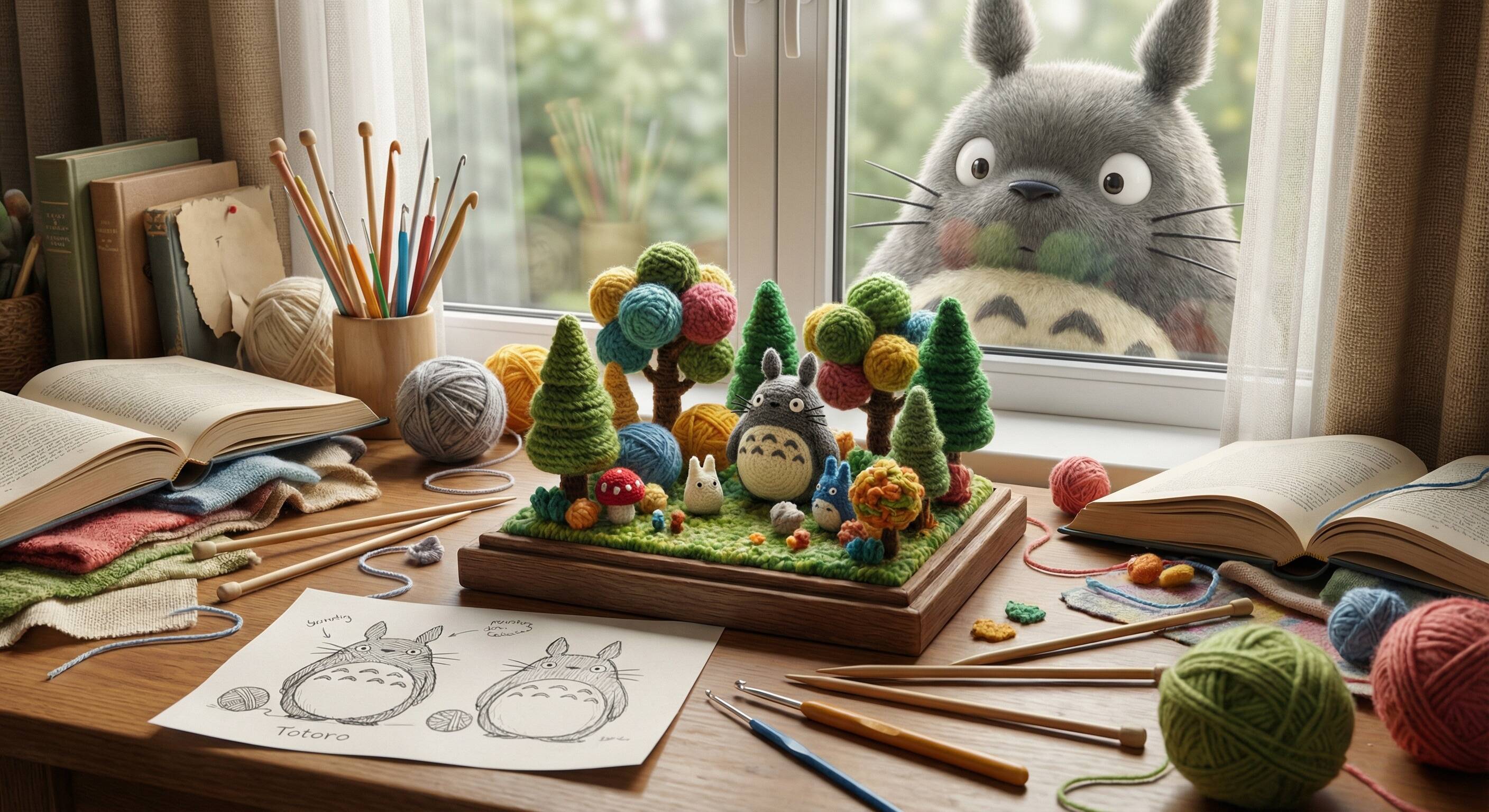 窗边书桌微缩场景 / Window Desk Miniature