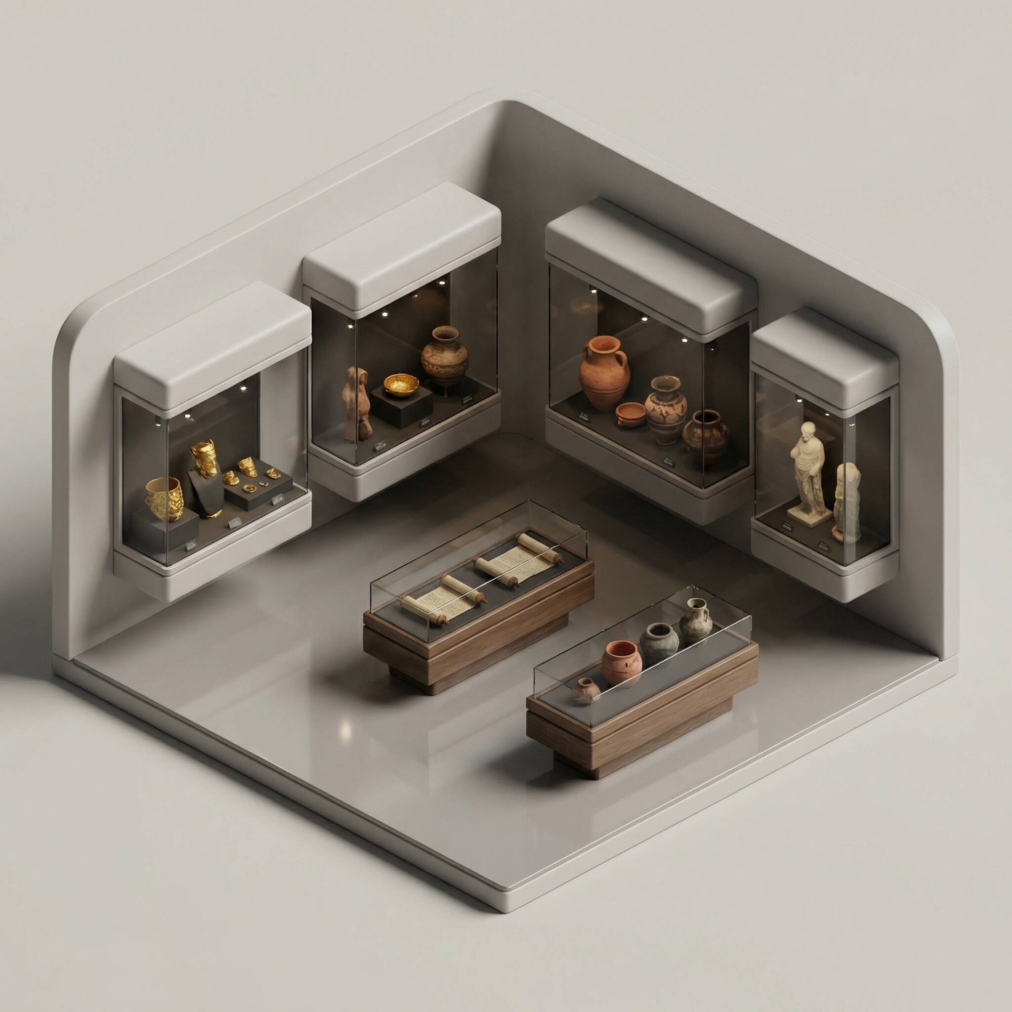 3D等距透视展台 / 3D Isometric Diorama