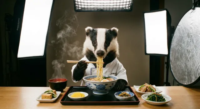 Badger Ramen Portrait